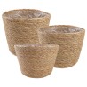 Paniers à plantes en herbe de mer 3 pcs Naturel Ø26 x 19 cm 646883646883