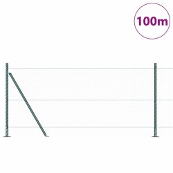 Clôture hexagonale avec base en béton 100 x 0,8 m Vert Maille 646885646885