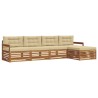 Ensemble de canapés d'extérieur 5 pcs Naturel et Beige 646892646892