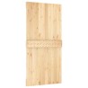 Porte coulissante Naturel et noir 100 x 210 cm 646896646896