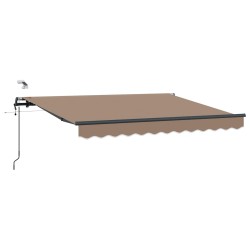 Auvent rétractable Taupe 350 x 250 cm Polyester 646901646901