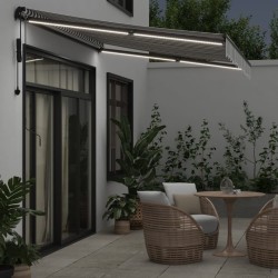 Auvent rétractable automatique avec LED anthracite et blanc 646910646910