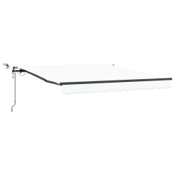 Auvent rétractable Blanc 350 x 250 cm Polyester 646911646911