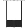 Lit Élevé avec Treillis et Toit Noir 124,5 x 40 x 136 cm PP 646916646916