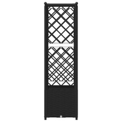 Lit Élevé avec Treillis et Toit Noir 124,5 x 40 x 136 cm PP 646916646916
