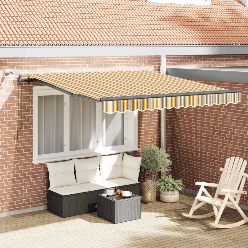 Auvent rétractable Multicolore 350 x 250 cm Polyester 646924646924