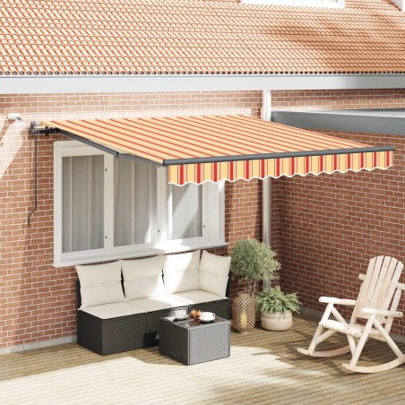 Auvent rétractable Jaune et Orange 350 x 250 cm Polyester 646925646925