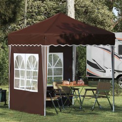 Tente de fête pop-up 195 x 195 x 245 cm Marron Tissu Oxford 646929646929