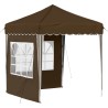 Tente de fête pop-up 195 x 195 x 245 cm Marron Tissu Oxford 646929646929