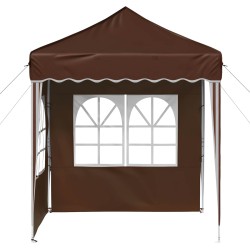 Tente de fête pop-up 195 x 195 x 245 cm Marron Tissu Oxford 646929646929