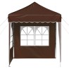 Tente de fête pop-up 195 x 195 x 245 cm Marron Tissu Oxford 646929646929