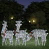 Rennes de Noël 6 pcs Argenté Blanc froid Maille 646931646931