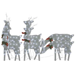Rennes de Noël 6 pcs Argenté Blanc froid Maille 646931646931