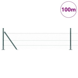 Clôture hexagonale avec base en béton 100 x 0,4 m Vert Maille 646932646932