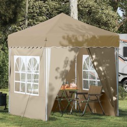 Tente de fête pop-up 195 x 195 x 245 cm Crème Tissu Oxford 646936646936