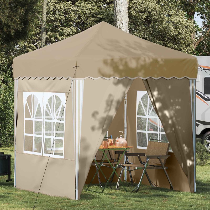 Tente de fête pop-up 195 x 195 x 245 cm Crème Tissu Oxford 646936646936