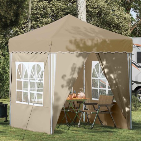 Tente de fête pop-up 195 x 195 x 245 cm Crème Tissu Oxford 646936646936