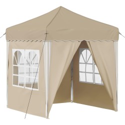 Tente de fête pop-up 195 x 195 x 245 cm Crème Tissu Oxford 646936646936