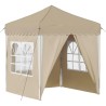 Tente de fête pop-up 195 x 195 x 245 cm Crème Tissu Oxford 646936646936