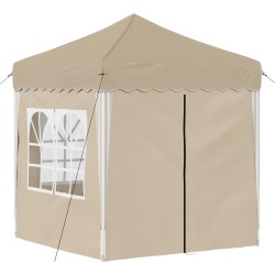 Tente de fête pop-up 195 x 195 x 245 cm Crème Tissu Oxford 646936646936