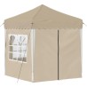 Tente de fête pop-up 195 x 195 x 245 cm Crème Tissu Oxford 646936646936