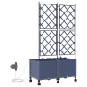 Porte-plante de jardin avec irrigation et roues 2 pc Gris PP 646938646938