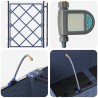 Porte-plante de jardin avec irrigation et roues 2 pc Gris PP 646938646938