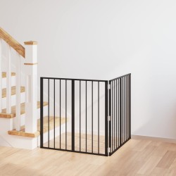 Porte pour chien 2 pcs Noir 80 x 80 cm Acier galvanisé 646942646942