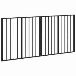 Porte pour chien 2 pcs Noir 80 x 80 cm Acier galvanisé 646942646942