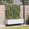 Porte-plante de jardin avec irrigation et roues 3 pc Blanc PP 646944646944
