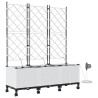 Porte-plante de jardin avec irrigation et roues 3 pc Blanc PP 646944646944