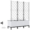 Porte-plante de jardin avec irrigation et roues 3 pc Blanc PP 646944646944