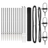 Clôture en fil soudé avec pointes 25 x 1,4 m Gris Maille 646946646946
