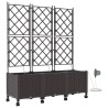 Porte-plante de jardin avec irrigation et roues 3 pc Marron PP 646947646947