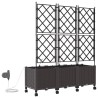 Porte-plante de jardin avec irrigation et roues 3 pc Marron PP 646947646947