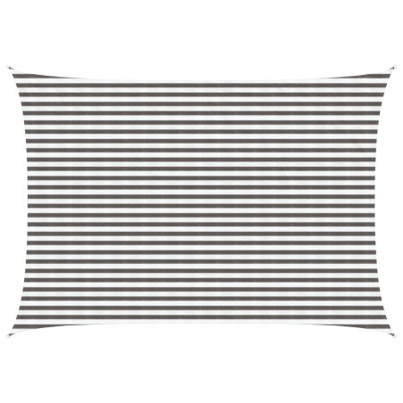Voile d'ombre Gris clair et blanc 3,5 x 4,5 m HDPE 646948646948