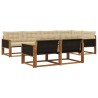 Ensemble de canapés d'extérieur 7 pcs Naturel et Beige 646955646955