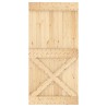 Porte coulissante Naturel et noir 100 x 210 cm 646960646960