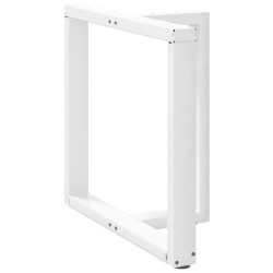 Pieds de table à manger en T 2 pièces Blanc 70x35x(72-73) cm Acier 646963646963