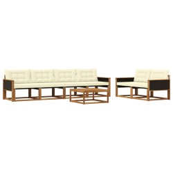 Ensemble de canapés d'extérieur 7 pcs Naturel et Crème 646965646965