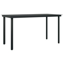 Ensemble de salle à manger pour jardin 5 pcs Noir polyrotin 646967646967
