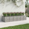 Lit surélevé gabion 2 pcs Argenté 646968646968