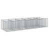 Lit surélevé gabion 2 pcs Argenté 646968646968