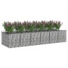 Lit surélevé gabion 2 pcs Argenté 646968646968