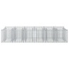 Lit surélevé gabion 2 pcs Argenté 646968646968