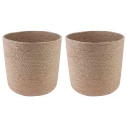 Ensemble de Pots à Plantes 2 pcs Naturel Ø 28 x 28 cm 646975646975