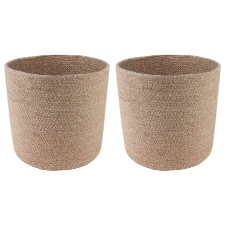 Ensemble de Pots à Plantes 2 pcs Naturel Ø 28 x 28 cm 646975646975