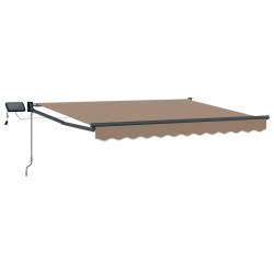 Store rétractable manuel avec LEDs Taupe 646976646976