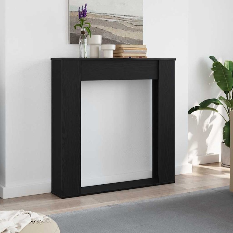 Habillage de cheminée en chêne noir 100 x 20 x 100 cm bois d'ingénierie 646982646982