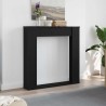 Habillage de cheminée en chêne noir 100 x 20 x 100 cm bois d'ingénierie 646982646982